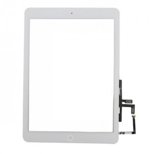 digitateur en verre pour écran tactile de l'iPad Air, blanc, préassemblé (A1474, A1475, A1476)