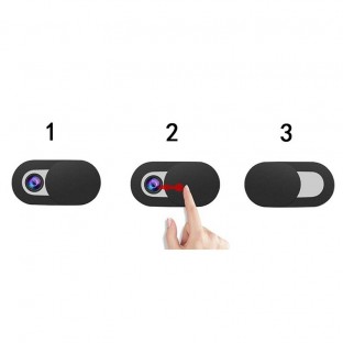 Set di 3 coperture per webcam nere per laptop, tablet, smartphone e monitor
