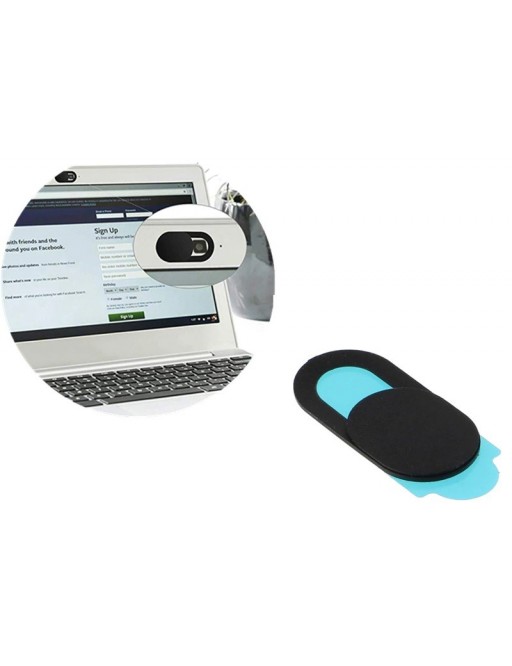 Set di 3 coperture per webcam nere per laptop, tablet, smartphone e monitor