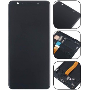 Ecran de remplacement Samsung Galaxy A7 (2018) LCD Digitizer Noir avec cadre préassemblé