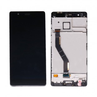 Huawei P9 LCD replacement display black with frame pre-assembled complete display