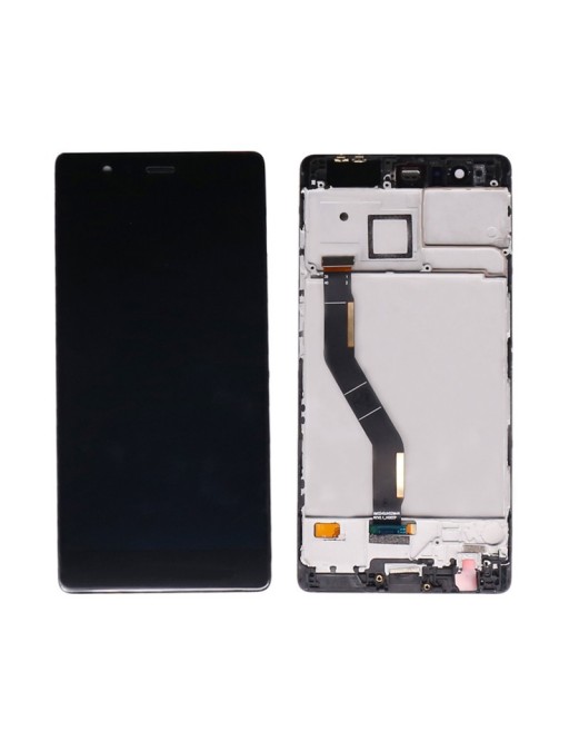 Huawei P9 LCD display di ricambio nero con cornice pre-assemblato display completo