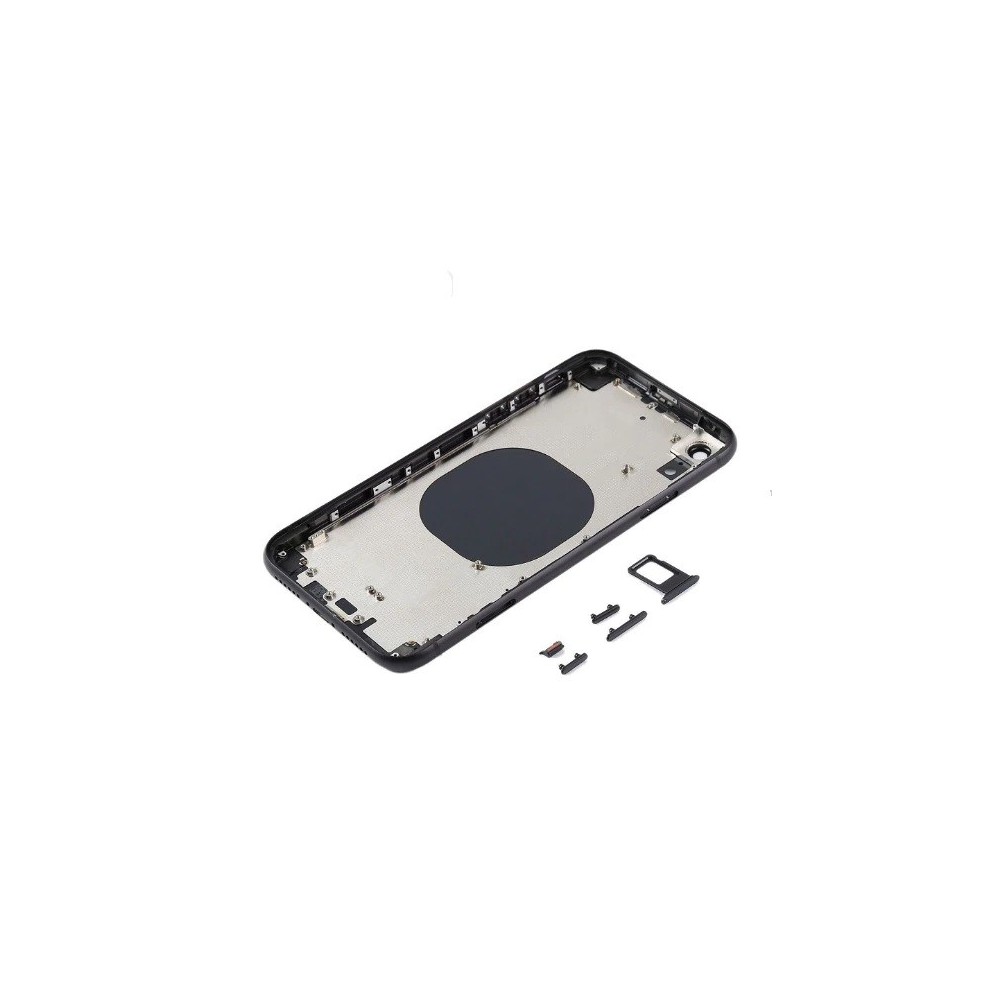 iPhone 8 Backcover / Rückschale mit Rahmen vormontiert Schwarz