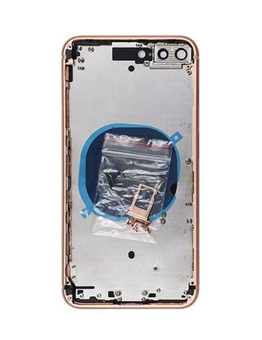 iPhone 8 Plus Back Cover / Back Shell con telaio preassemblato oro (A1864, A1897, A1898)