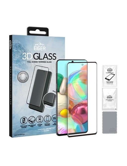 Eiger Samsung Galaxy A51 3D Glass Display Schutzglas für die Nutzung mit Hülle geeignet (EGSP00571)