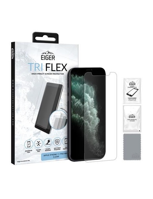 Eiger Apple iPhone 11 Pro Max, XS Max Display-Glas (1er Pack) Tri Flex High-Impact clear (EGSP00530)