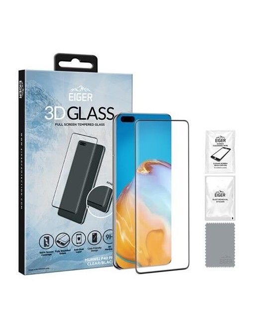 Eiger Huawei P40 Pro 3D Glass verre de protection d'écran à utiliser avec la couverture (EGSP00601)