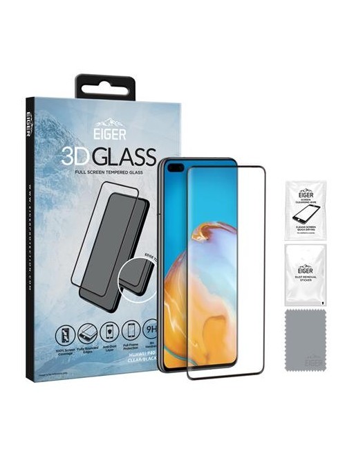 Eiger Huawei P40 3D Glass Display Schutzglas für die Nutzung mit Hülle geeignet (EGSP00599)