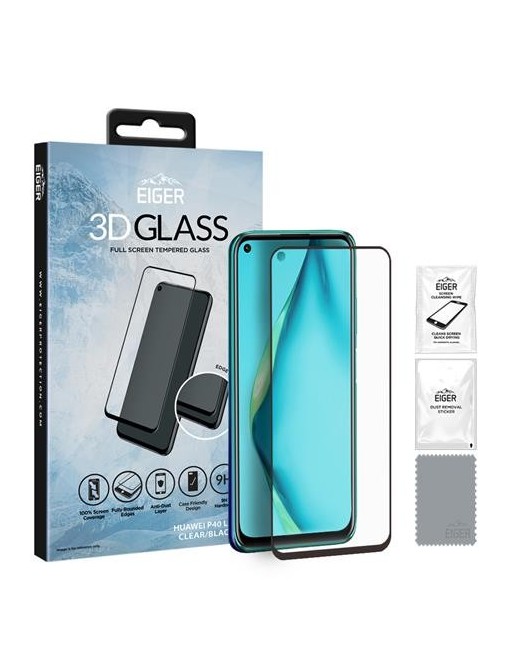 Eiger Huawei P40 Lite 3D vetro di protezione del display adatto per l'uso con la custodia (EGSP00600)