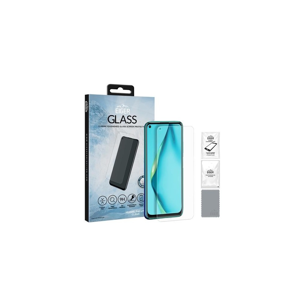 Verre de protection d'écran Eiger Huawei P40 Lite "2.5D Glass clear" (EGSP00598)