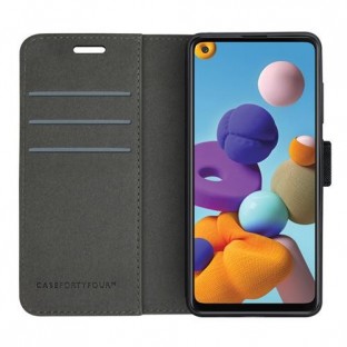Case 44 Étui pliable avec porte-cartes de crédit pour le Samsung Galaxy A21s Noir (CFFCA0447)