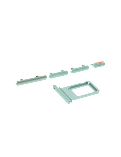 Sim Tray Card Slider Adapter with Power, Volume and Mute Button for iPhone 11 Green (A2111, A2223, A2221)