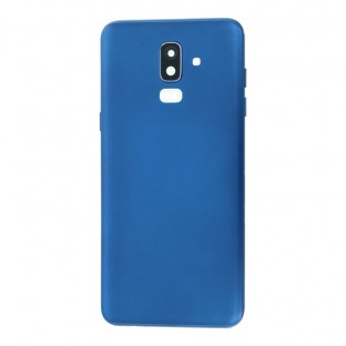 Samsung Galaxy J8 Backcover Battery Cover Back Shell Blue with Camera Lens