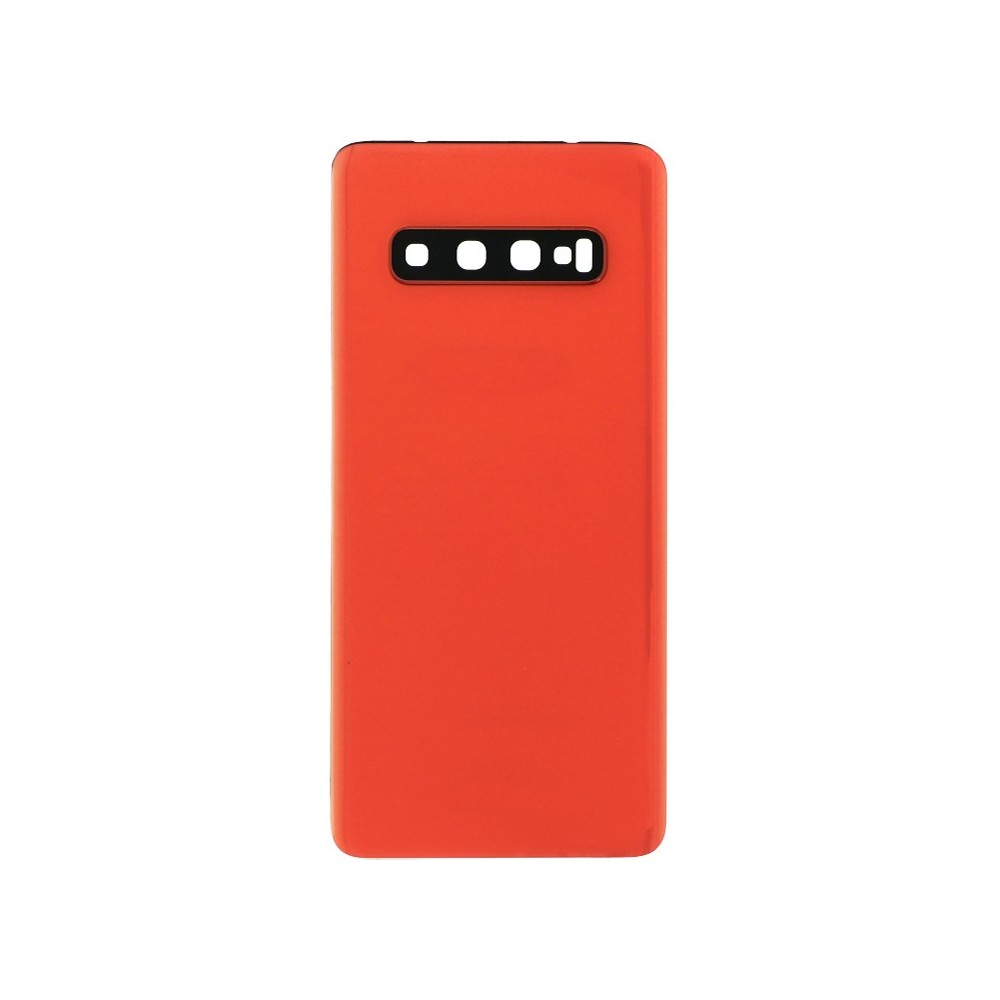 Samsung Galaxy S10 couvercle de batterie coque arrière rose avec objectif de caméra et adhésif