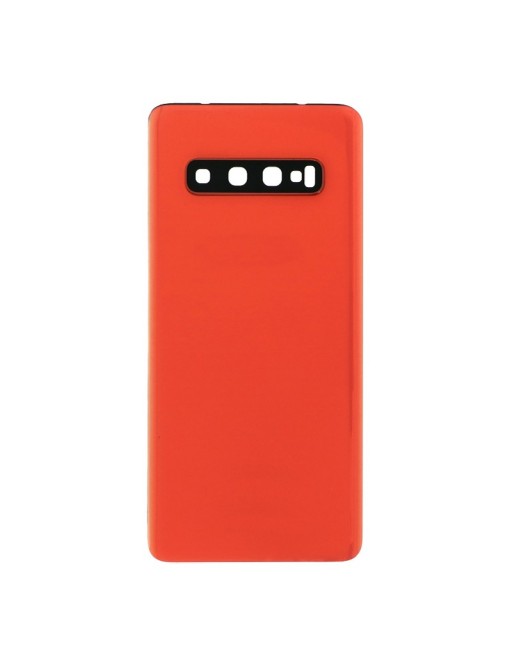 Samsung Galaxy S10 couvercle de batterie coque arrière rose avec objectif de caméra et adhésif