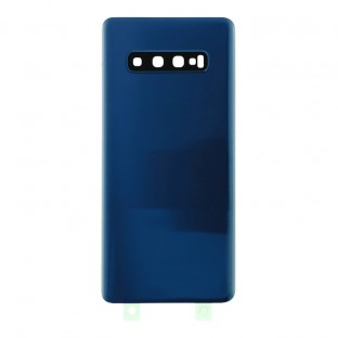 Samsung Galaxy S10 Plus Backcover Akkudeckel Rückschale Blau mit Kamera Linse und Kleber