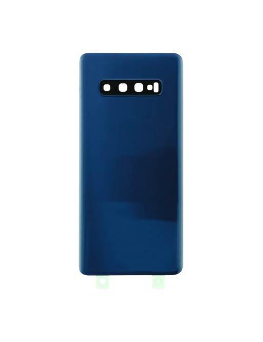 Samsung Galaxy S10 Plus coperchio della batteria coperchio posteriore blu con lente della fotocamera e adesivo
