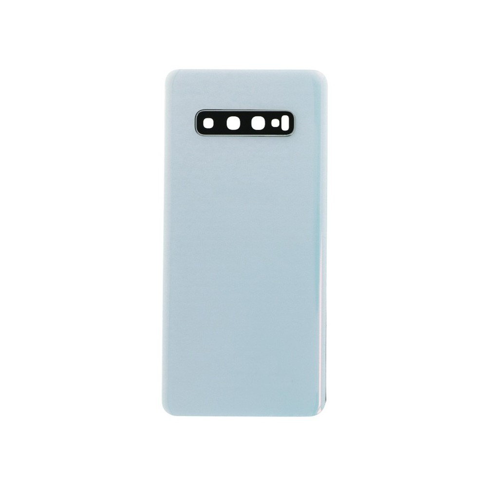 Samsung Galaxy S10 Plus Back Cover Battery Cover Back Shell Prism White with Camera Lens and Adhesive