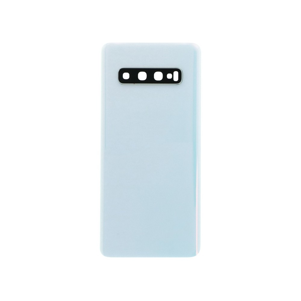 Samsung Galaxy S10 Backcover Battery Cover Back Shell Bianco con lente della fotocamera e adesivo