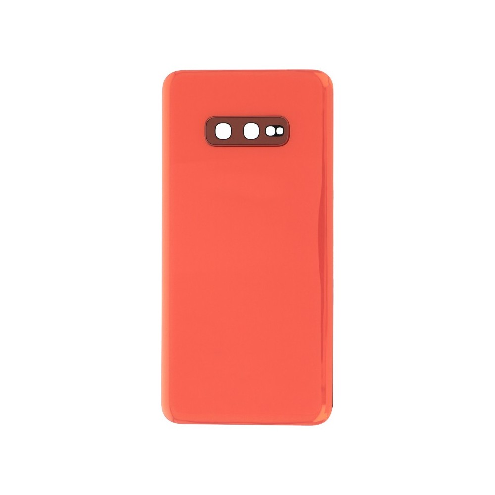 Samsung Galaxy S10e Coque arrière de protection de la batterie Coque arrière rose avec objectif de caméra et adhésif