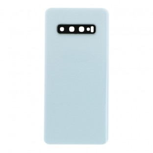 Samsung Galaxy S10 Plus Backcover Battery Cover Back Shell Bianco con lente della fotocamera e adesivo