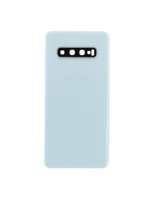 Samsung Galaxy S10 Plus Backcover Battery Cover Back Shell Bianco con lente della fotocamera e adesivo