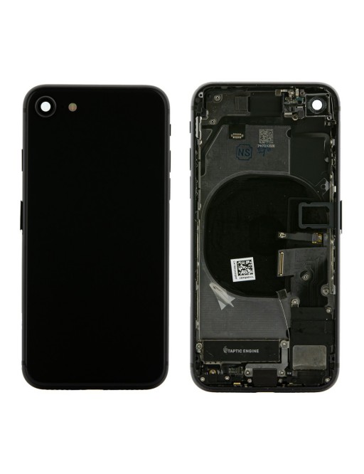 coque arrière / coque arrière iPhone 8 avec cadre et petites pièces préassemblées noir (A1863, A1905, A1906)