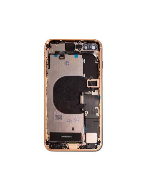 iPhone 8 back cover / back shell with frame and small parts pre-assembled gold (A1863, A1905, A1906)