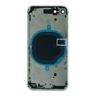 iPhone SE (2020) Coque arrière / Backshell avec cadre préassemblé Blanc (A2275, A2298, A2296)