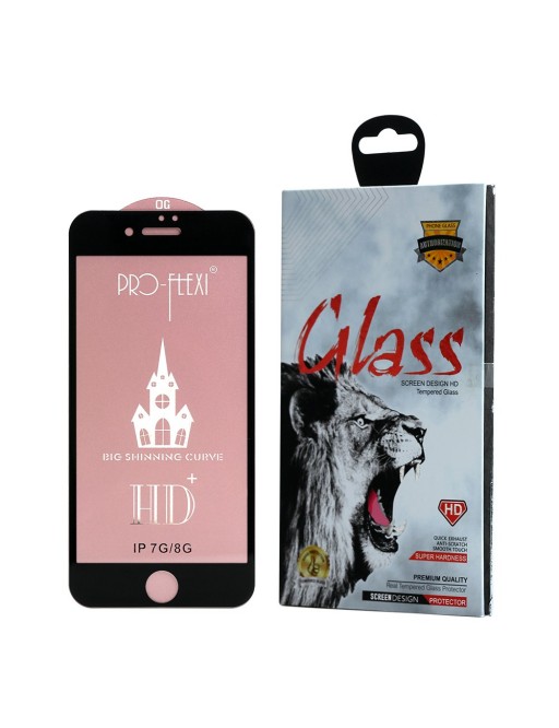 Premium Display Schutzglas für iPhone 7 / 8 mit Rahmen Schwarz