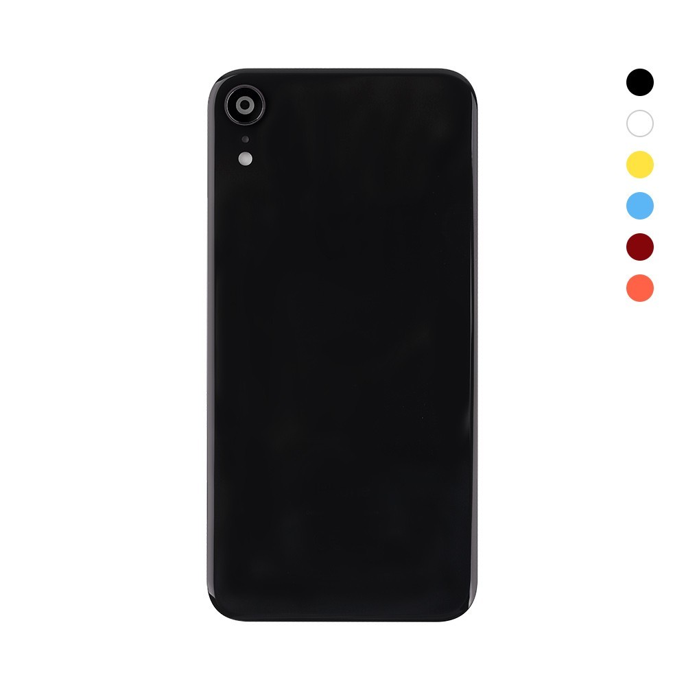 iPhone Xr Back Cover Battery Cover Back Cover with Camera Lens Black (A1984, A2105, A2106, A2107)