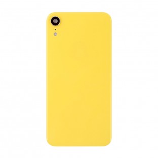 couvercle arrière de batterie pour iPhone Xr Couvercle arrière avec objectif de caméra jaune (A1984, A2105, A2106, A2107)
