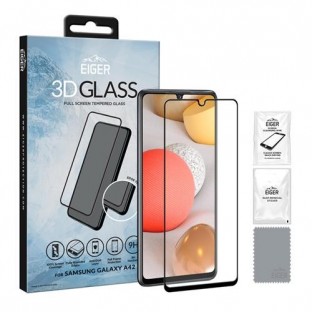 Eiger Samsung Galaxy A42 3D Glass Display Schutzglas für die Nutzung mit Hülle geeignet (EGSP00681)