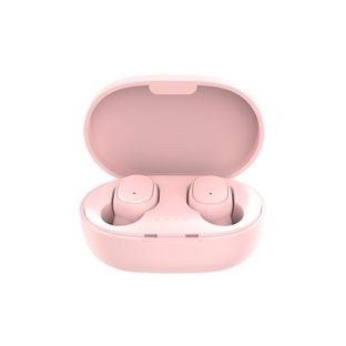 Cuffie Bluetooth In-Ear con custodia di ricarica rosa