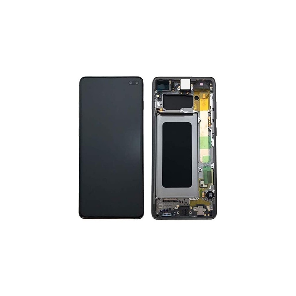 Samsung Galaxy S10 Plus LCD Digitizer Ersatzdisplay + Rahmen Vormontiert Schwarz