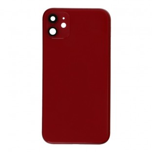 iPhone 11 cover posteriore / guscio posteriore con telaio e piccole parti preassemblate rosso (A2111, A2221, A2223)