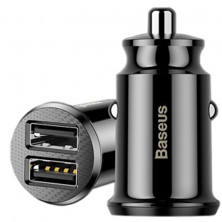 Baseus Car Dual USB Charger Black