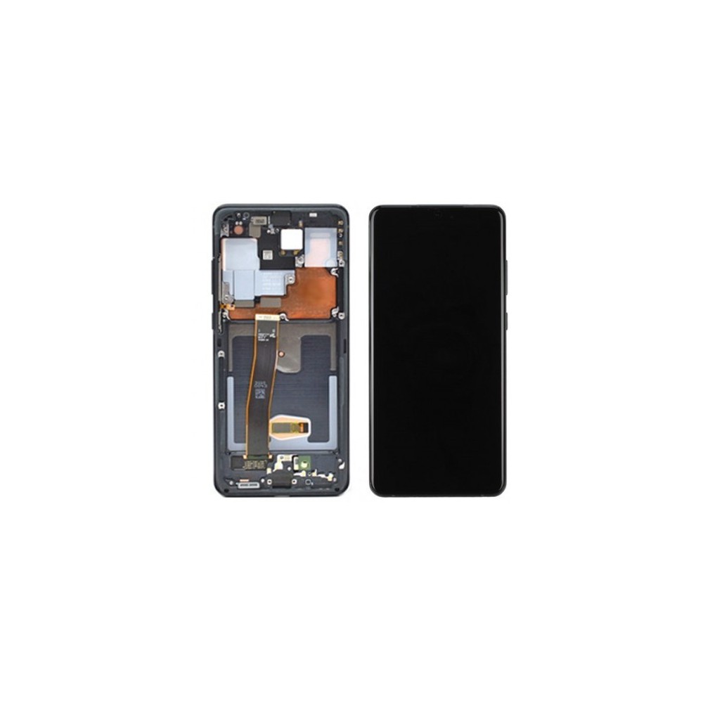 Samsung Galaxy S20 Ultra (5G) LCD Digitizer Ersatzdisplay + Rahmen Vormontiert Schwarz
