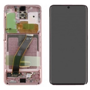 Samsung Galaxy S20 (5G) LCD digitalizzatore sostituzione display + telaio preassemblato rosa
