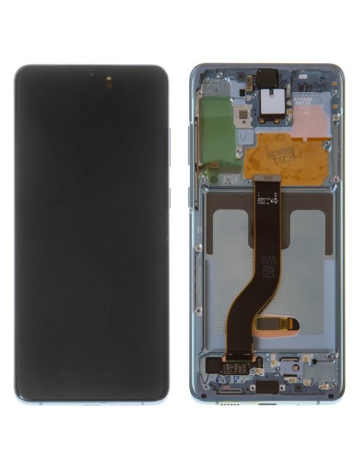 Samsung Galaxy S20 Plus (5G) LCD Digitizer Replacement Display + Frame Preassembled Blue