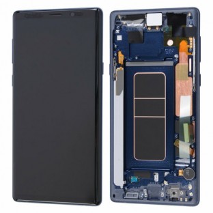 Samsung Galaxy Note 9 LCD digitalizzatore sostituzione display + telaio preassemblato blu