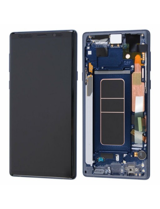 Samsung Galaxy Note 9 LCD Digitizer Ersatzdisplay + Rahmen Vormontiert Blau