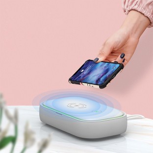 UV Sterilizer with Built-in Wireless Charger White