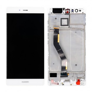 Huawei P9 Plus LCD Replacement Display White with Frame Preassembled