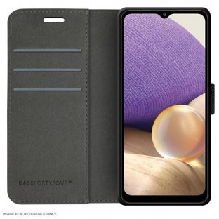 Case 44 faltbare Hülle mit Kreditkarten-Halterung für das Samsung Galaxy A32 5G Schwarz (CFFCA0591)