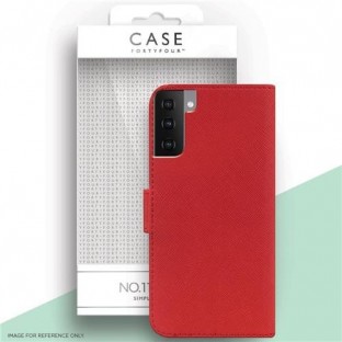 Case 44 Étui pliable avec porte-cartes de crédit pour le Samsung Galaxy S21 Rouge (CFFCA0562)