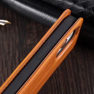 iPhone 12 Mini Tasche / Hülle im Leder-Look Grün