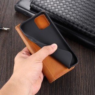 iPhone 12 Mini Tasche / Hülle im Leder-Look Beige