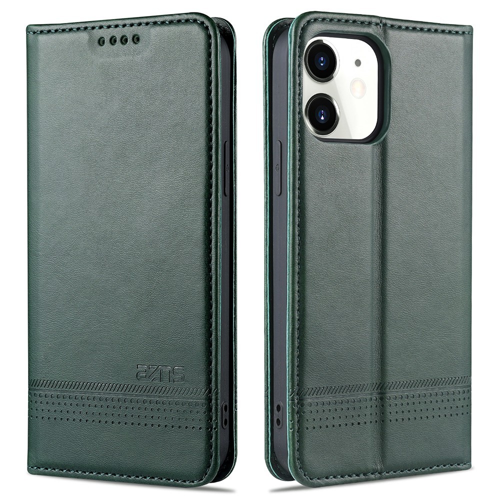 iPhone 12 / 12 Pro case / cover leather look green