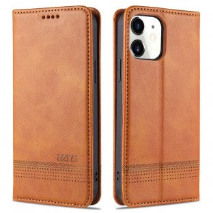 iPhone 12 / 12 Pro case / cover in leather look beige